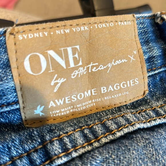 ONE X ONE TEASPOON "AWESOME BAGGIES" DISTRESSED JEANS SIZE 29 - Picture 6 of 7